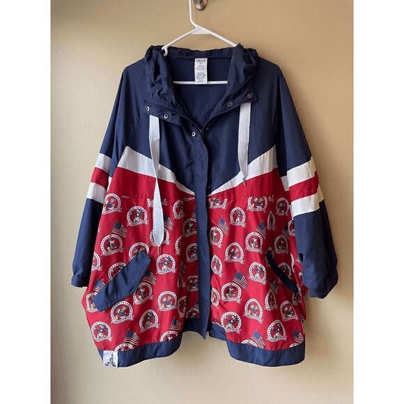 Disney World Unisex 50th Vault Collection America On Parade Windbreaker Size 2X - Picture 1 of 3